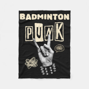 Badminton Punk Rock N Roll Schläger Federball Spor Fleecedecke
