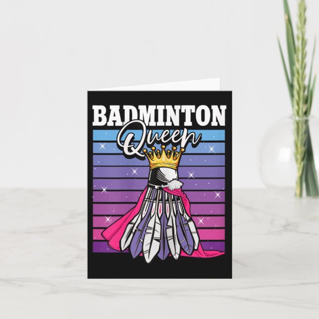 Badminton Queen Shuttle Player Karte (Vorderseite)