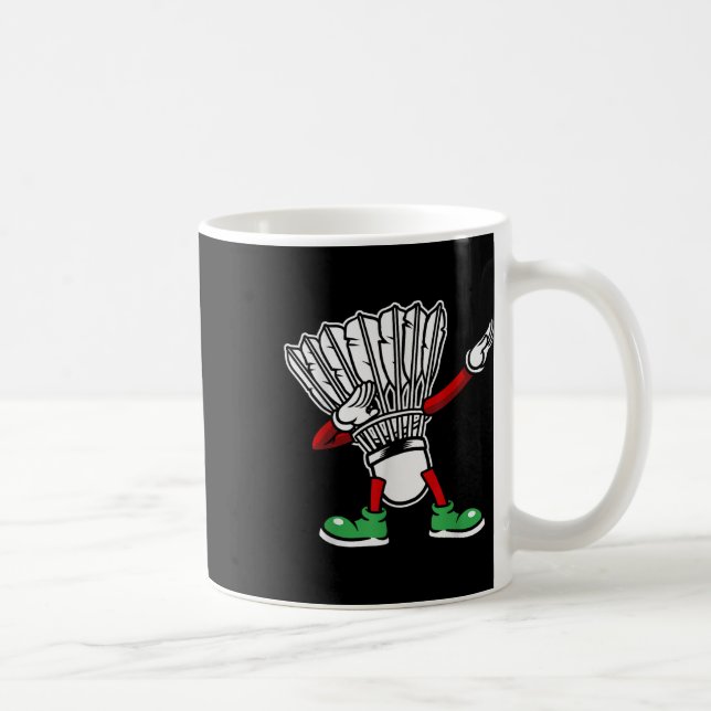 Badminton Racket Dabbing Shuttle Player Badminton Kaffeetasse (Rechts)