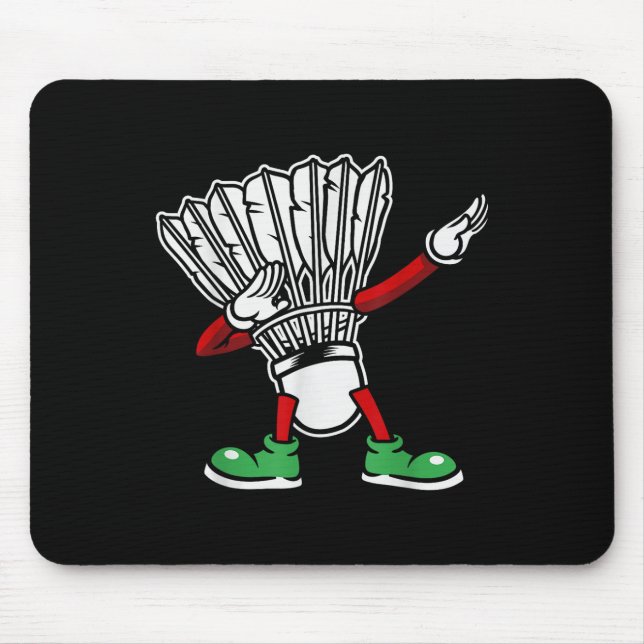 Badminton Racket Dabbing Shuttle Player Badminton Mousepad (Vorne)
