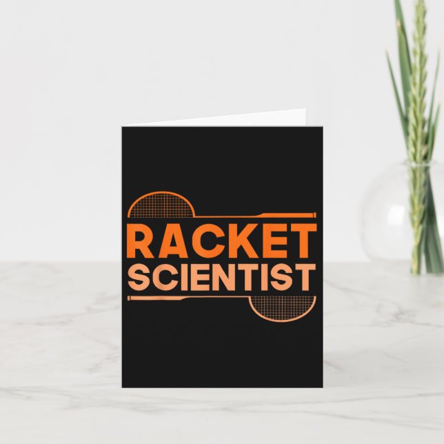 Badminton Racket Scientist Shuttle Karte (Vorderseite)