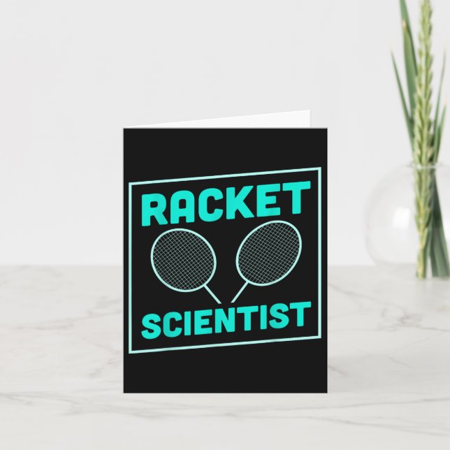 Badminton Racket Scientist Shuttle Karte (Vorderseite)
