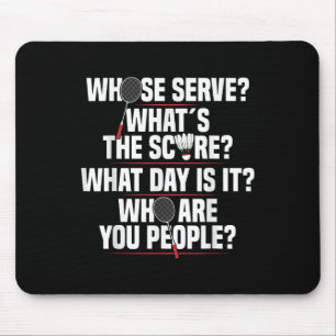 Badminton Racket Serve Shuttle Player Badminton Pl Mousepad