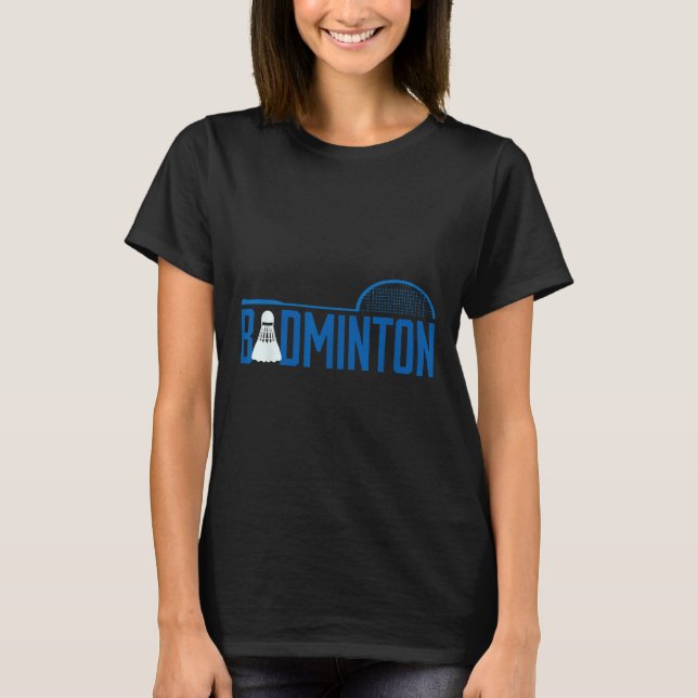 Badminton Racket Shuttle Sports Design T-Shirt (Vorderseite)