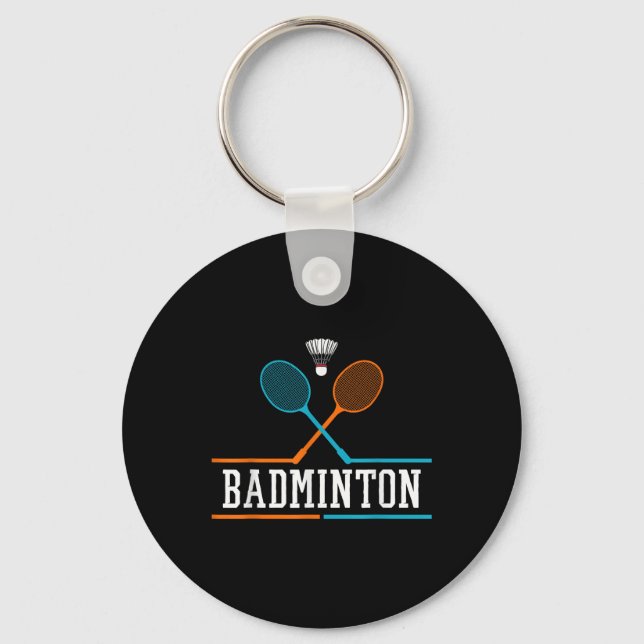 Badminton Racket Shuttle Team Coach Badminton Play Schlüsselanhänger (Vorderseite)
