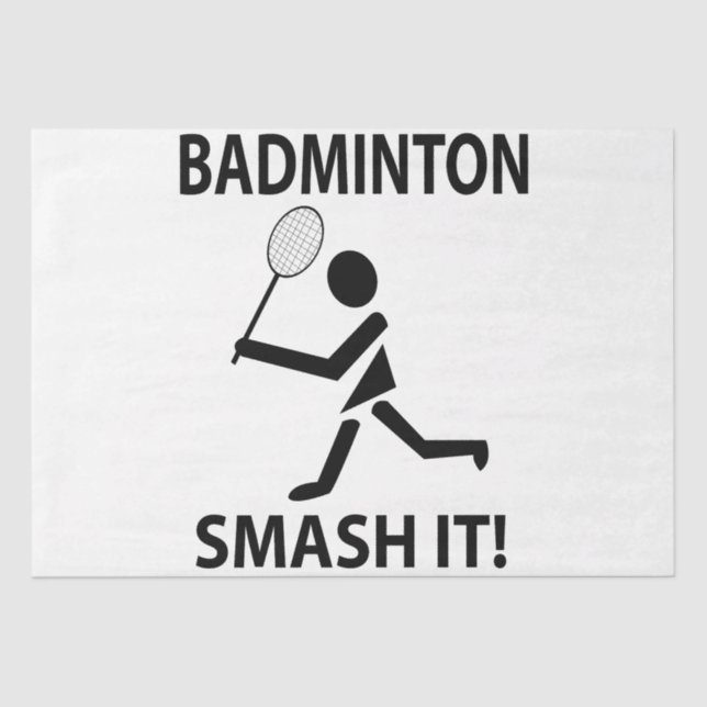 Badminton Racket Smash it Sports Badminton Seidenpapier (Vorderseite)