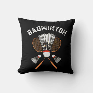 Badminton, Racket und Shuttlecock Kissen