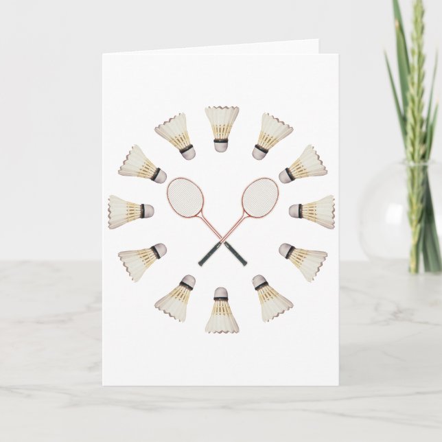 Badminton Rackets Karte (Vorderseite)