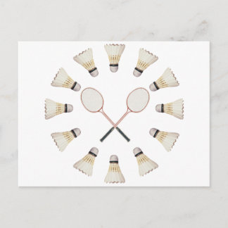 Badminton Rackets Postkarte