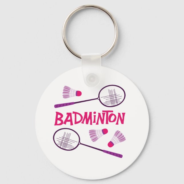 Badminton Rackets Schlüsselanhänger (Vorderseite)