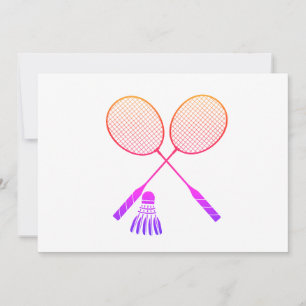 Badminton Rackets Shuttlecock Birdie Ombre Einladung