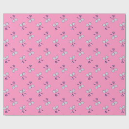Badminton Racquet Muster Pink Geschenkpapier