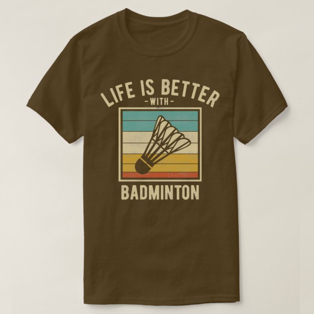 Badminton Redewendungen Retro Funny Badminton Love T-Shirt (Design vorne)