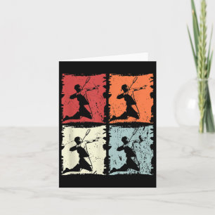 Badminton Retro Badminton Player, Shuttle Karte