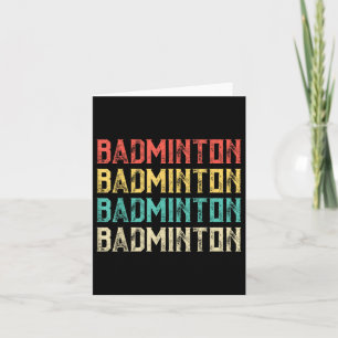 Badminton, Retro Vintag Badminton Karte