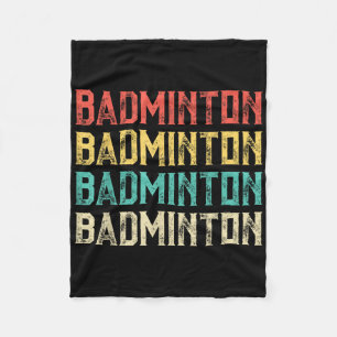 Badminton, Retro Vintage Badminton Fleecedecke