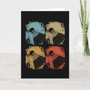 Badminton Retro Vintage Karte