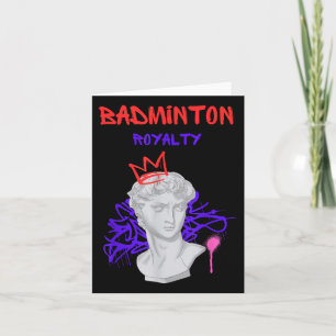 Badminton Royalty Griechische Statue Champion Athl Karte