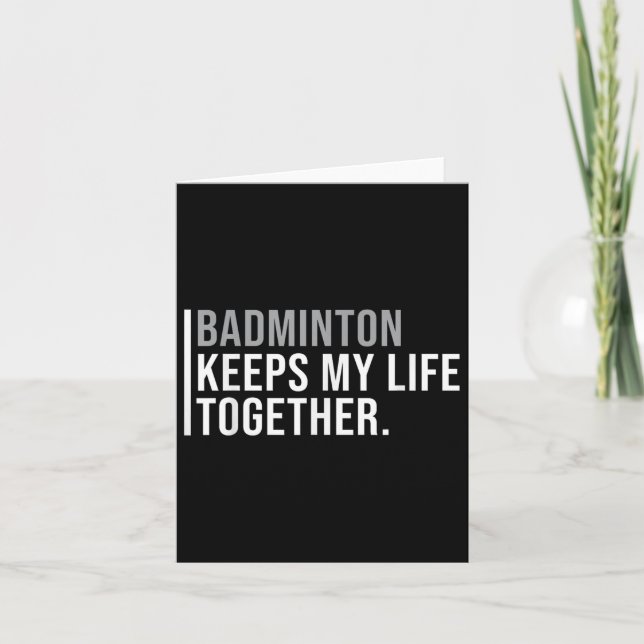 Badminton ruft Decline Accept Fun Sprichwort an Karte (Vorderseite)
