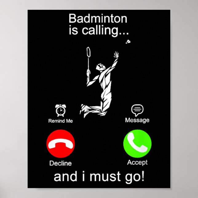 Badminton ruft poster (Vorne)