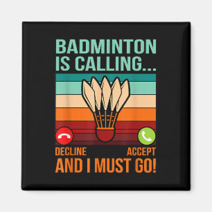 Badminton ruft Shuttle Lover Player Coach Gr Magnet