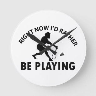 Badminton Runde Wanduhr