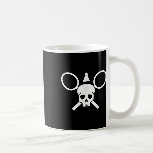Badminton Schädel  Kaffeetasse (Rechts)