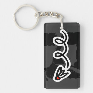 Badminton Schlüsselanhänger mit zeichnend Flugshut