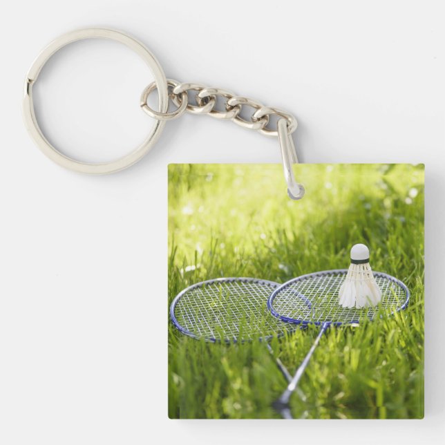 Badminton-Set zum Gehen Schlüsselanhänger (Vorderseite)
