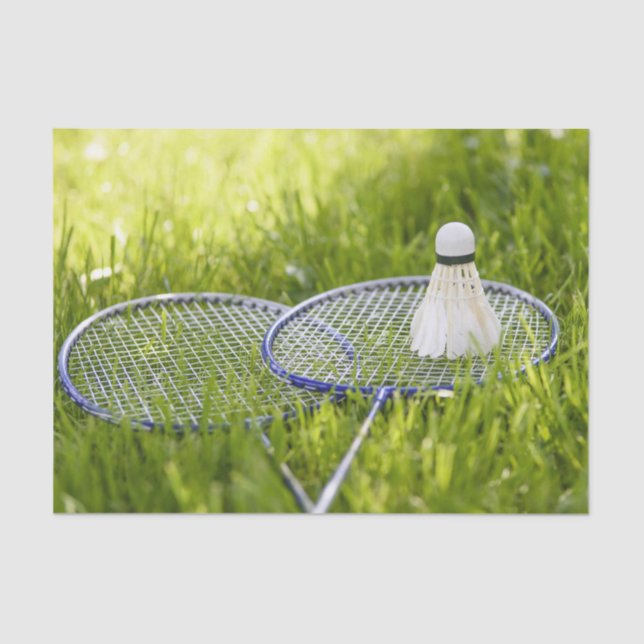Badminton-Set zum Gehen Seidenpapier (Vorderseite)