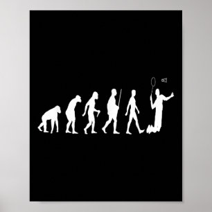 Badminton Shirt Badminton Evolution Badminton T Poster