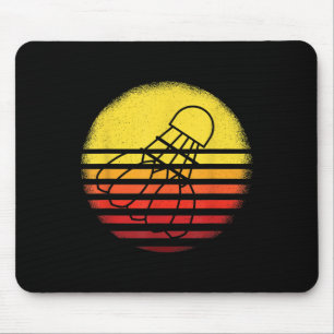 Badminton-Shirt Vintage-Sonnenuntergang Retro-Badm Mousepad