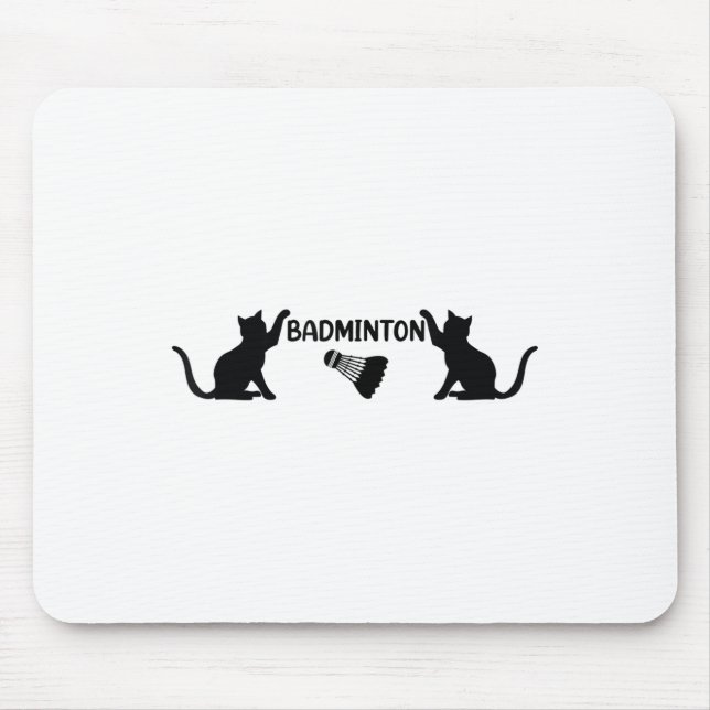 Badminton Shuttle and Cats - Cool Badminton Shuttl Mousepad (Vorne)