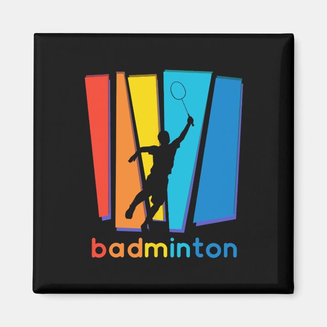Badminton Shuttle Art Sport Magnet (Vorne)