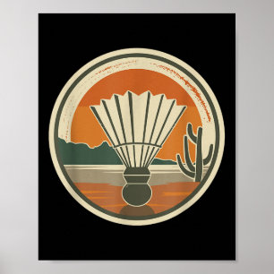 Badminton Shuttle Badmintonist Poster