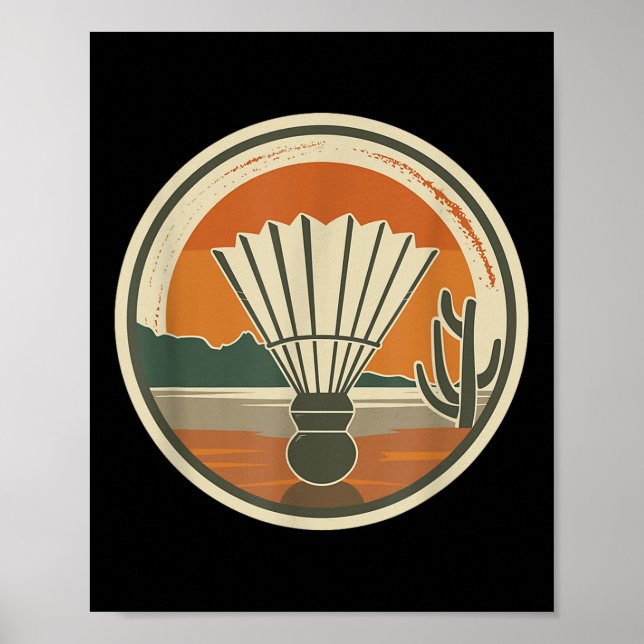 Badminton Shuttle Badmintonist Poster (Vorne)