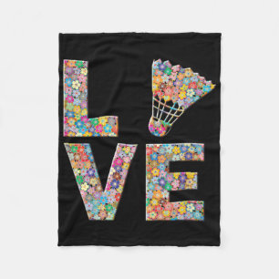 Badminton Shuttle Ball Liebe Blume Fleecedecke