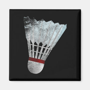 Badminton Shuttle Birdie Tee Shirt Spielgeschenk I Magnet