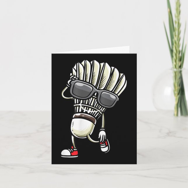 Badminton Shuttle Dancing Karte (Vorderseite)