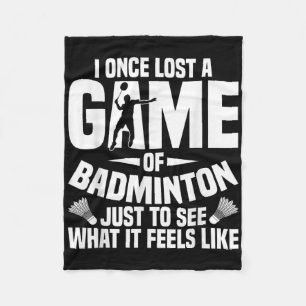 Badminton Shuttle einmal verloren Shuttle Player B Fleecedecke
