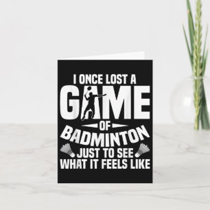 Badminton Shuttle einmal verloren Shuttle Player B Karte