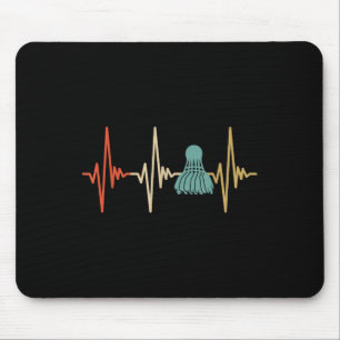 Badminton-Shuttle Herzschlag Retro Vintage Für Fra Mousepad