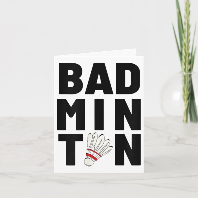 Badminton Shuttle Karte (Vorderseite)