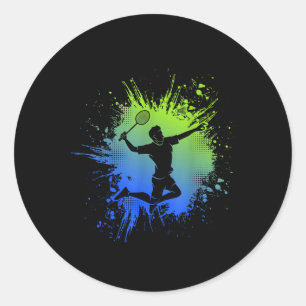 Badminton Shuttle Kids Youth Boys Runder Aufkleber