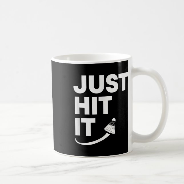 Badminton Shuttle, nur anschlagen, Strik a Shuttle Kaffeetasse (Rechts)