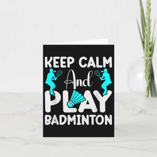 Badminton Shuttle Racket Badminton Player 3 Karte (Vorderseite)