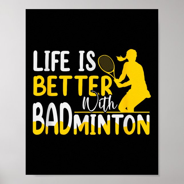 Badminton Shuttle Racket Badminton Player _8 Poster (Vorne)