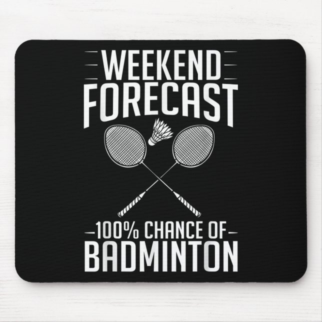 Badminton Shuttle Racket Birdie Player Mousepad (Vorne)