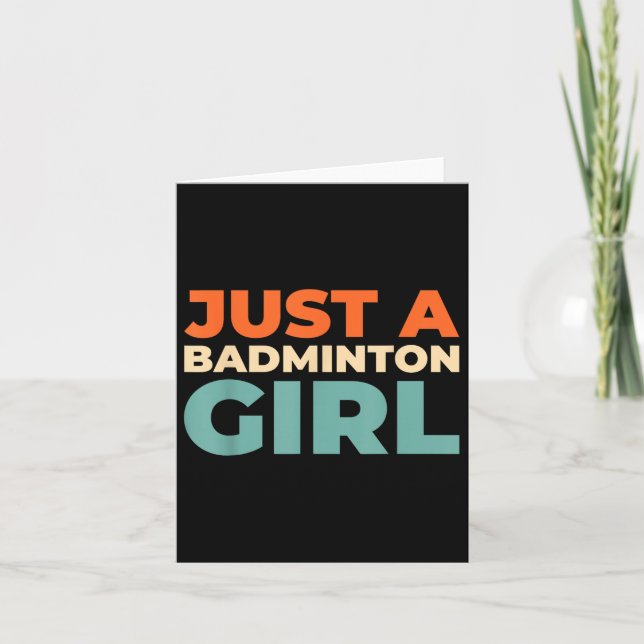 Badminton Shuttle - Racket Player nur ein Badminto Karte (Vorderseite)