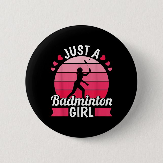 Badminton Shuttle Racket - Racquet Just A Badminto Button (Vorderseite)